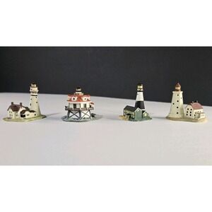 Lenox Lot of 4 Mini Lighthouse Thimbles American Lighthouse Collection No Box A7
